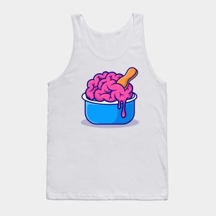 Brain Ice Cream Cup Cartoon Tank Top